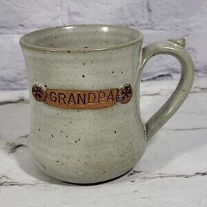 Vintage Ed Schrock Signed Pottery Grandpa Mug Coffee Cup